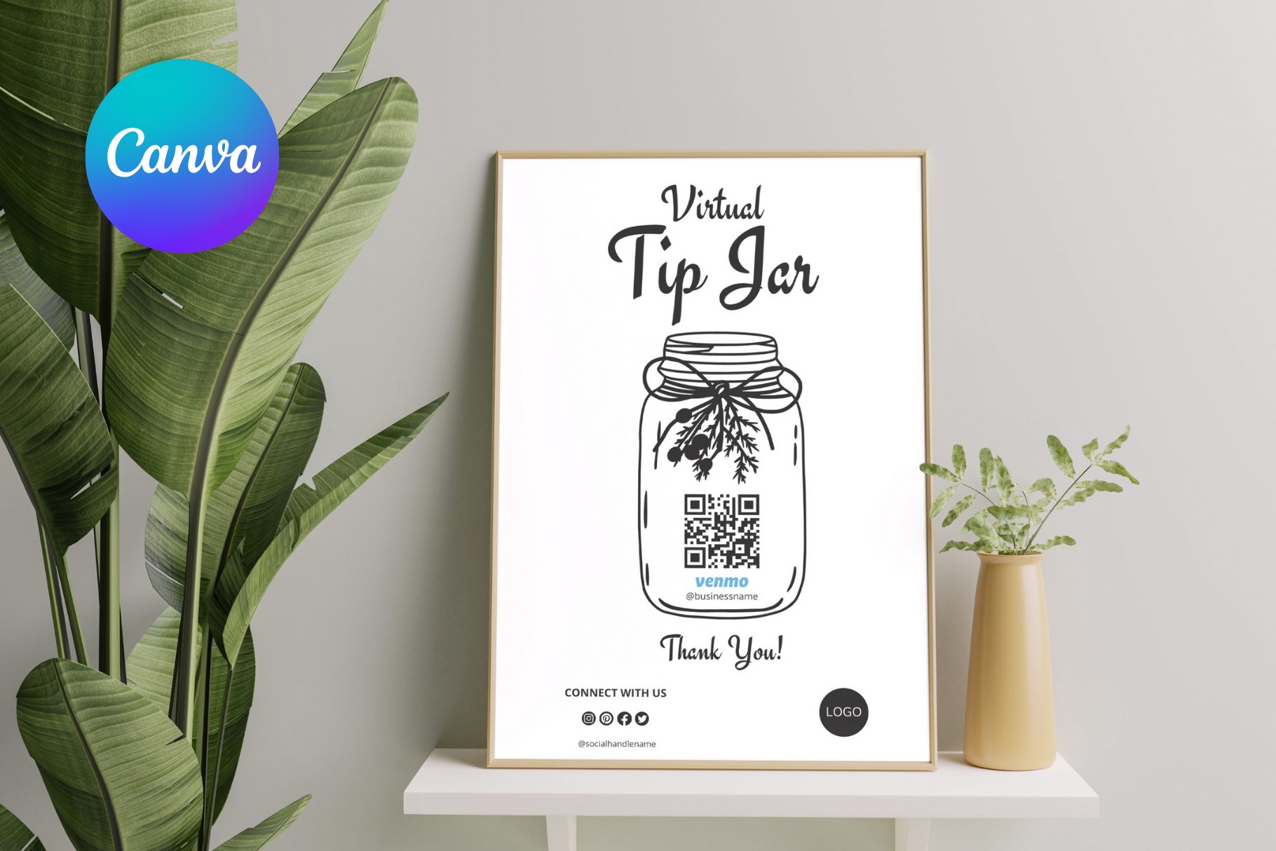Virtual Tip Jar Template QR Code by Fem Demirsoy on Dribbble