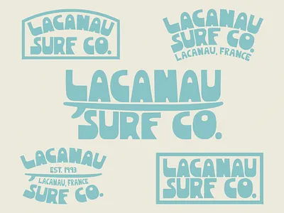 Lacanau Surf Co. brand design branding custom font design graphic design handlettering illustration lettering logo logotype retro surf surf company surf font surf logo surf shop tyepface vintage vintage font