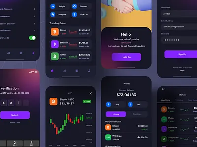 IonCrypto 2 app branding clean code crypto crypto wallet design ionic ionic app ionic download nft nft app download ui ux vector wallet wallet app