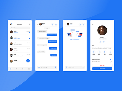 Messaging App app design instant messaging message messaging app mobile app simple messaging app ui ui design ux ux design