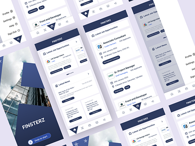 Finance Career Network Mobile App android finance finance career network finance mobile app ui ux design financial fintech fintech application fintech mobile app ios jobs recruitement mobile app design mobile app ui ux news mobile app recruitement