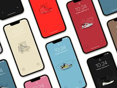 Illustrated Sneaker Wallpapers design illustration minimal nike offwhite sneakerhead sneakers