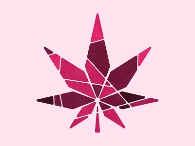 Sliced Cannabis Leaf (Pink) 420 botanical canna cannabis cbd dope drug foliage ganja hemp leaf leaves marijuana nature organic pink pinkish plant sliced weed