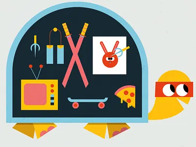 Happy World Turtle Day! adobeillustrator cartoon character characterdesign children illustration ninja turtle vector