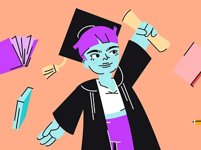 Graduation doodles 👩‍🎓 branding design illustration illustration design illustrations illustrations／ui illustrator logo ui ux