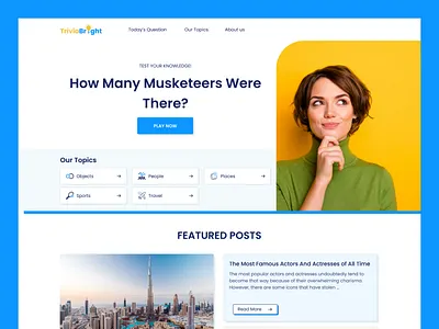 TriviaBright clean design fun hanoi interface questions saigon trivia ui ux vietnam wordpress