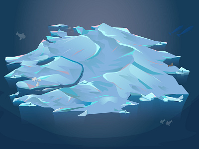 Ice Illustration adobeillustrator arctic art design graphic graphicdesign graphicdesigner ice iceillustration illustration