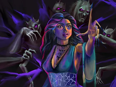 Witch art creepy figure graphic design holy ill illustration picture wich