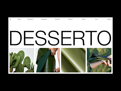 Desserto — redesign concept cactus concept corporate design desserto leather redesign ui uprock ux uxui website