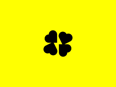 Heart Energy or Four Leaf Clover Energy logo branding design icon logo logodesign logotype minimal vector