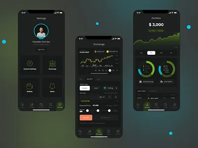 Crypto App app bitcoin crypto ui ux