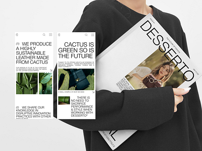 Desserto — mobile redesign concept cactus concept design desserto figma leather redesign ui uprock ux uxui web website