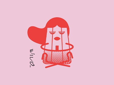 Meditation Girl 2d character character design fitness flat geometry girl halftone icon illustration illustrator meditation people relax vector vector illustration woman yoga