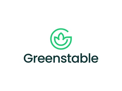 Greenstable Logo brand company fruits grocery leaf letterg logo logo design minimalist modern nature plant shop vegetable