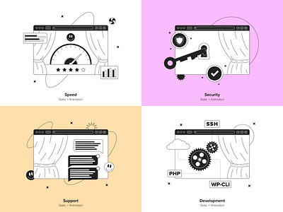 Templ — Illustration System 2d case study client design development digital illustration kapustin loading outline pack project security set speed support system vector