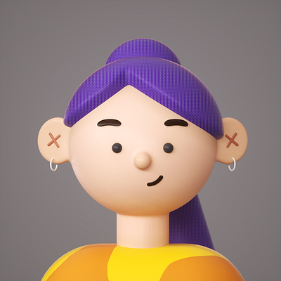 Friendly face #1 3d character character design cute friendly funny happy nft nft collection