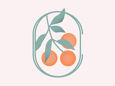 Orange Monogram brand branding illustration logo monogram orange vintage vintage inspired vintage inspired vintage logo