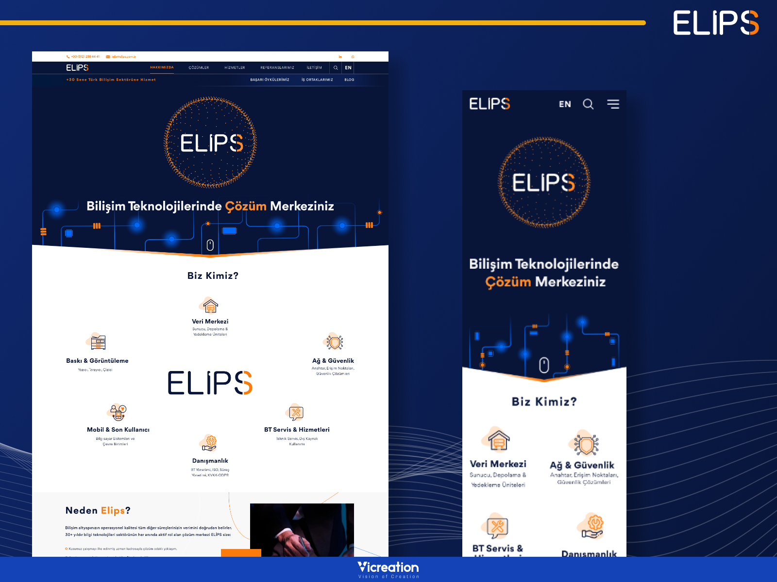 Example of Elips Group Corporate Website Design