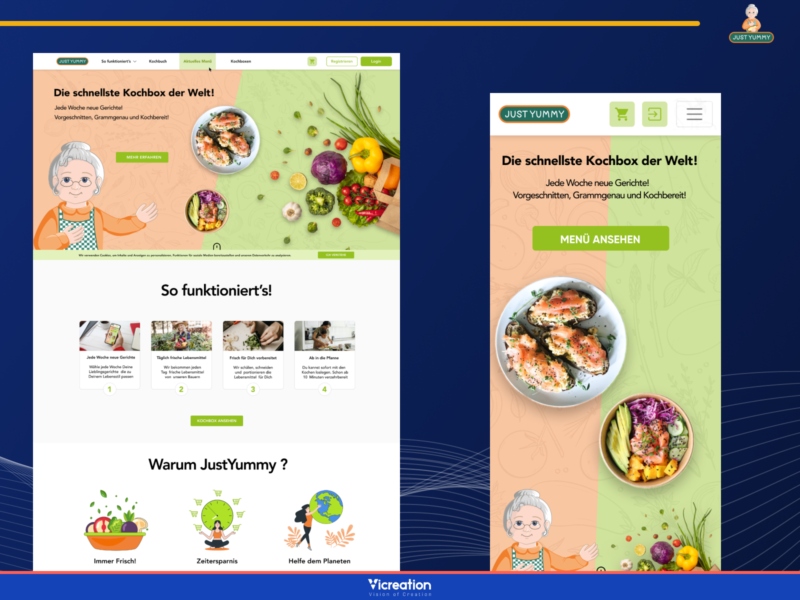 Example of Just Yummy E-Commerce
Website Design
