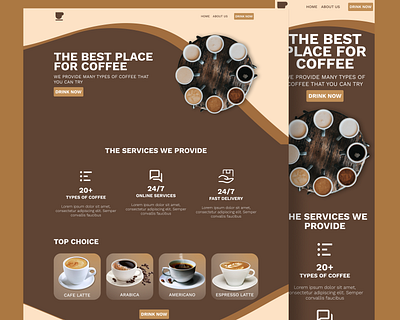 A Landing Page weCoffee adobe illustrator figma front end illustration la landing page ui ux website design