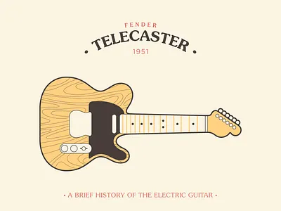 Electric Guitars adobe illustrator character design fender flat gibson guitars illustration infographic music vector