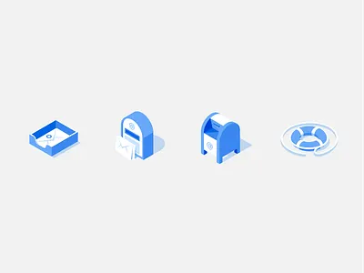 Email Icons adobe illustrator branding design email flat icons illustration iteration mailbox namecheap ui ux vector