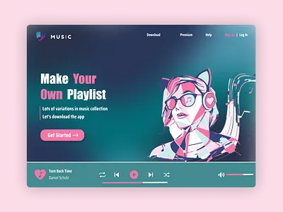 Music Player Website logo ui