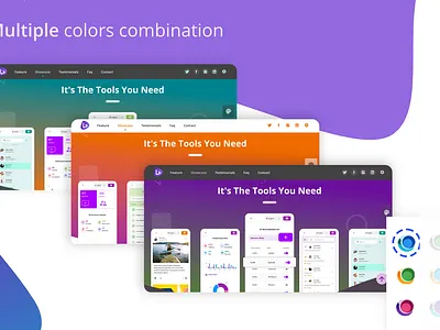 Mobile Apps Showcase apps colorful corporate homepage landing page liquid mobile single page ui ux