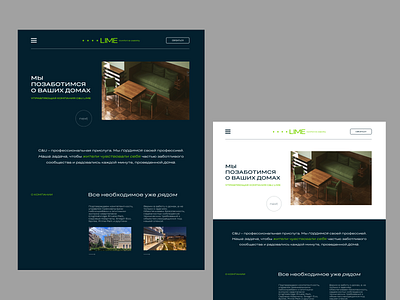 Management company website concept