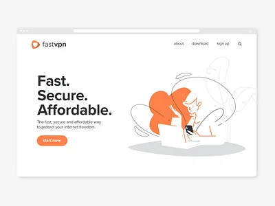 FastVPN Illustration adobe illustrator banner branding character data design flat hero hiding homepage illustration landing page namecheap protection security ui ux vector web