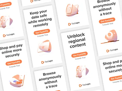 VPN Google Ads adobe illustrator ads banners branding campaign character design flat google illustration marketing ppc ui ux vector visual vpn vpn marketing google