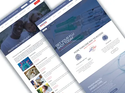 Maxem Health Urgent Care | Healthcare Web Design branding design graphic design healthcare healthcare web design logo modern modern web design ui web design website design