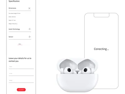 FreeBuds Pro redesign design digital interface landing ui uidesign ux uxdesign web web design