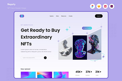 FREE NFT Hero Header Image app blockchain branding coin crypto design finance graphic design header image hero header illustration motion graphics nft startup transaction ui ui design ux ux design website