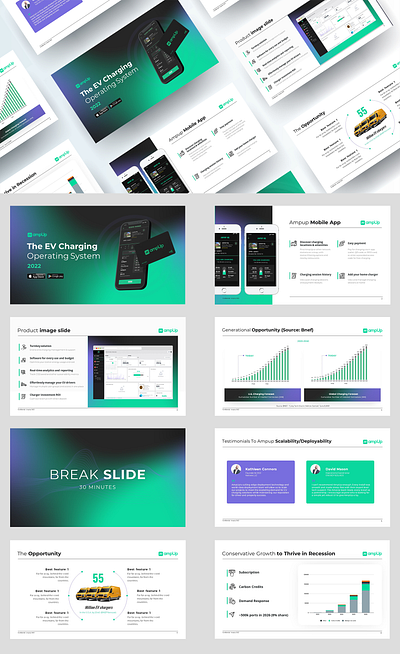 electric vehicle charging startup Google Slides design illustration investment investor logo pitch deck pitch deck design pitch deck template powerpoint presentation powerpoint presentation template