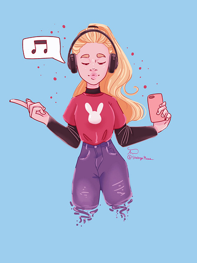 Music Lover artist character design design digital digital artist digital design illustration