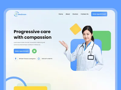 Medicare Landing Page Banner design graphic design landing page medical ui ux