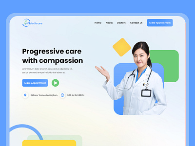 Medicare Landing Page Banner design graphic design landing page medical ui ux