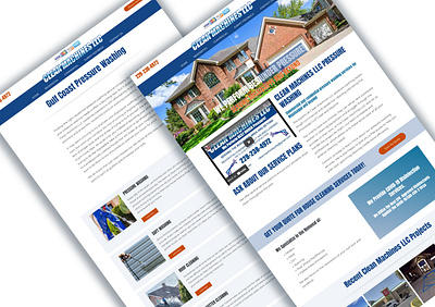 Clean Machines, LLC | Pressure Washing Web Design branding clean web design clean website design design graphic design logo modern modern web design ui web design website design