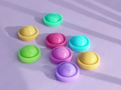 Pop It Animation 3d animation c4d cinema4d clean colorful colors design graphic design lighting mograph motion graphics motiondesign octane pink playful render soft sound toy