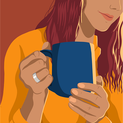 Coffee Moment digital illustration editorial illustration girl illustration illustration procreate