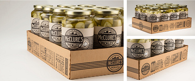 McClure's Pickles Tray branding graphic design packaging design typography