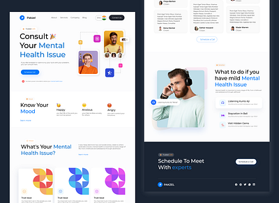 Consult Mental Health Issue Website Template layout adobe xd design figma health health care health care website ui ui design ui ux design website website design website for health care website layout website template websites wordpress
