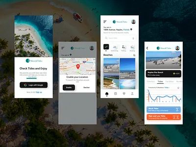 Shore&Tides app design ui ux