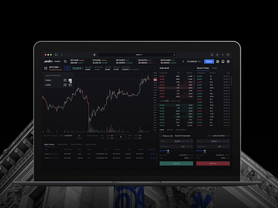 Crypto trading platform coin crypto currency graffiti interface ladder platform screen trading ui ux