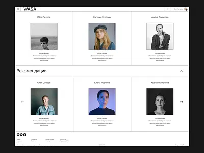 WASA design interface ui ux web web design website