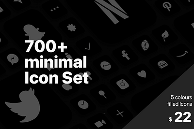 Minimal filled Icon Bundle app bundle filled free heavy icon ios minimal set