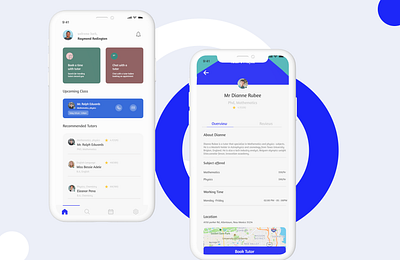 Tutor's Page design product designer typography ui uiiux ux