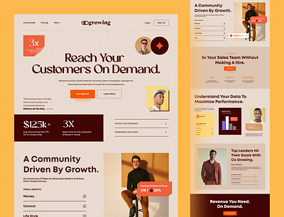 Co Growing Website. colourful creative design dribbble2022 graphic design hiring home page landing page marketing minimal network orix ractro recruitment sajon typography ui web design webdesign website