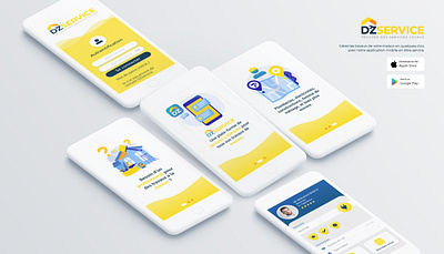 DZService - Mobile App app branding design graphic design illustration logo mobile ui ux vector zaikh